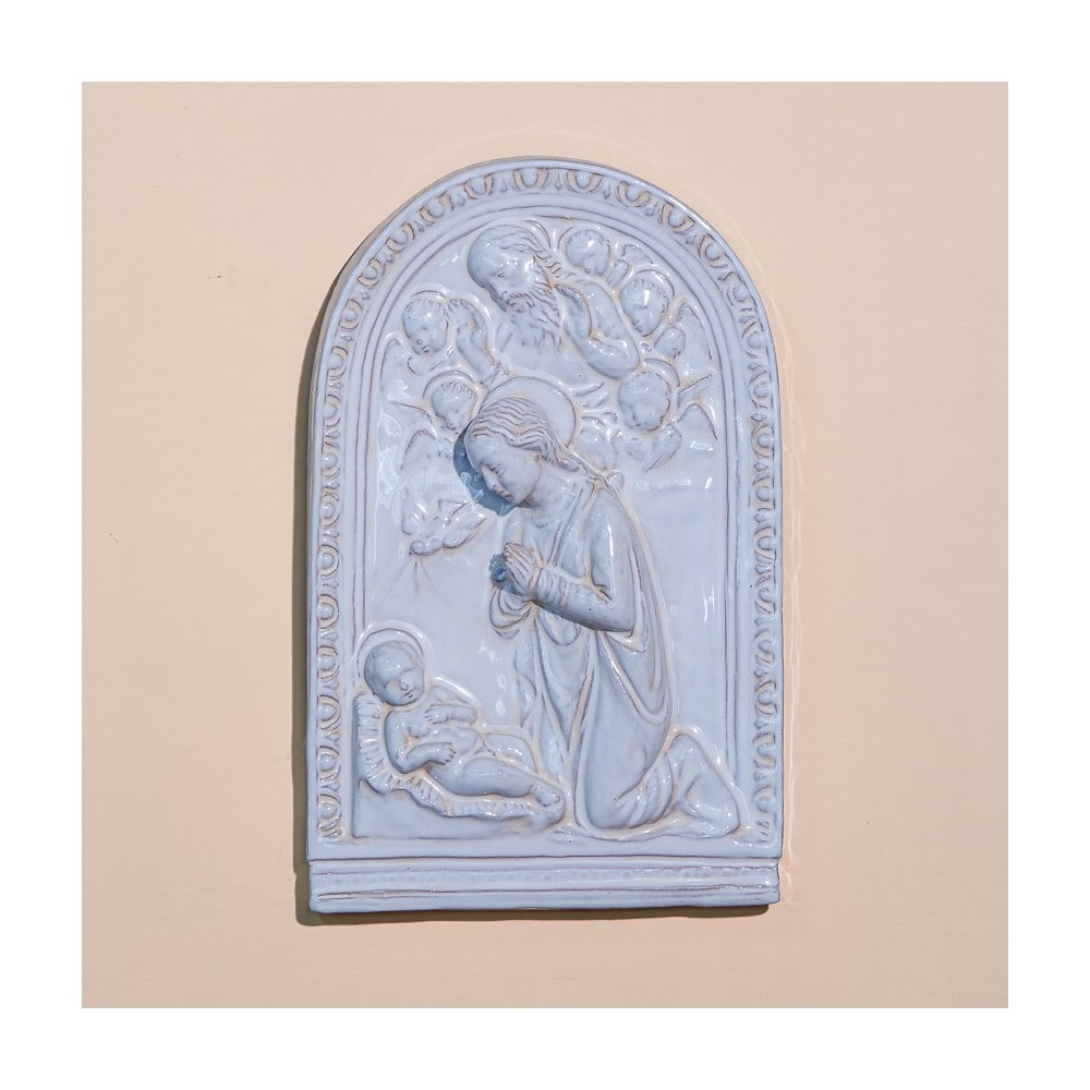 The Adoration of the Magi by Luca della Robbia Glazed in Ceramic